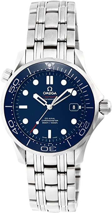 Men's 21230362003001 Seamaster300 Analog Display Swiss Automatic Silver Watch