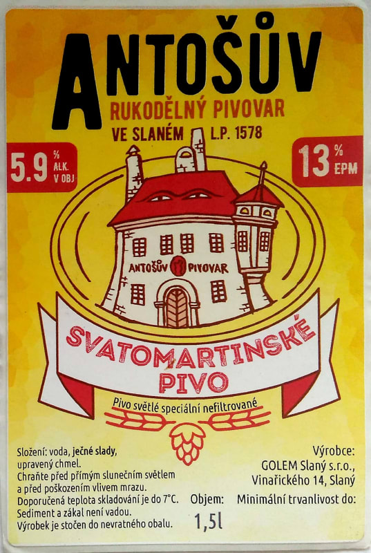 Antoš Svatomartinské pivo Etk. A
