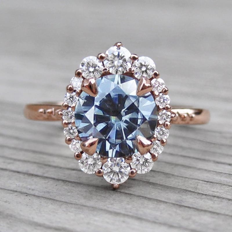 Dark Grey Moissanite