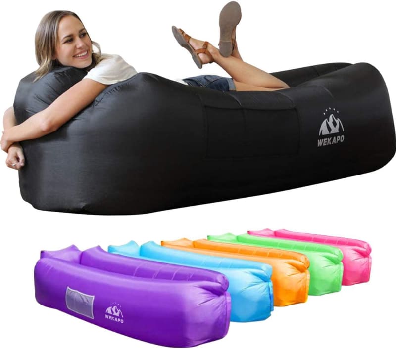 Inflatable Lounger Air Sofa Hammock-Portable,Water Proof& Anti-Air Leaking Design-Ideal Couch for Backyard Lakeside Beach Traveling Camping Picnics & Music Festivals Camping Compression Sacks