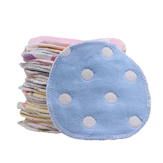 ashable and Reusable Cotton Nursing Pads Round Breastfeeding Pads Ultra-Soft Pads