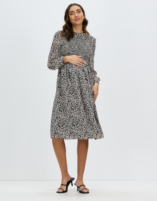 Finn Shirred Maternity Dress