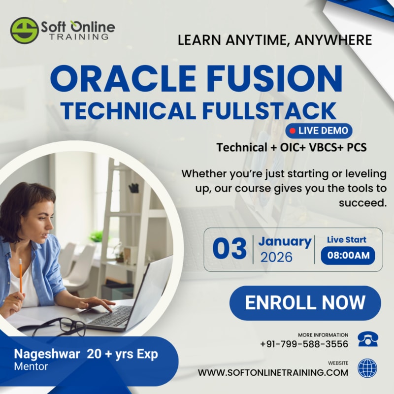 Free Oracle fusion Technical online training -Live Demo