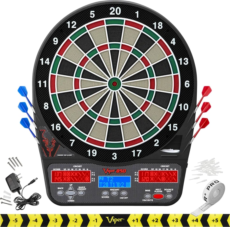850 Electronic Dartboard, Ultra Bright Triple Score Display
