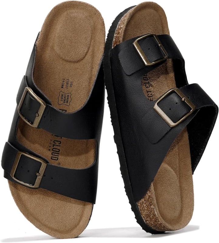 Project Cloud - Genuine Leather Flat Sandals