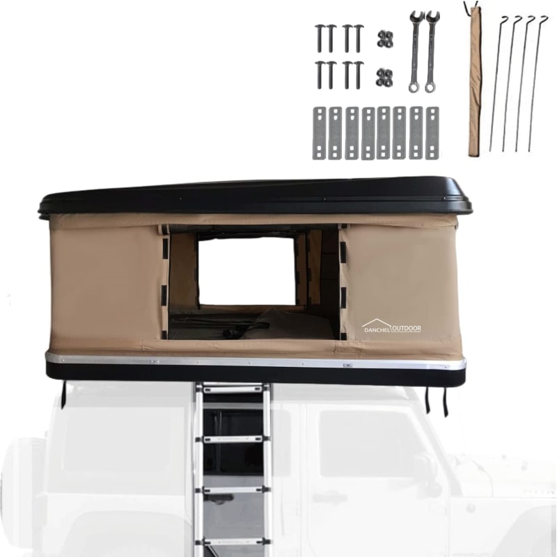 Waterproof Canvas Hard Shell Rooftop Tent