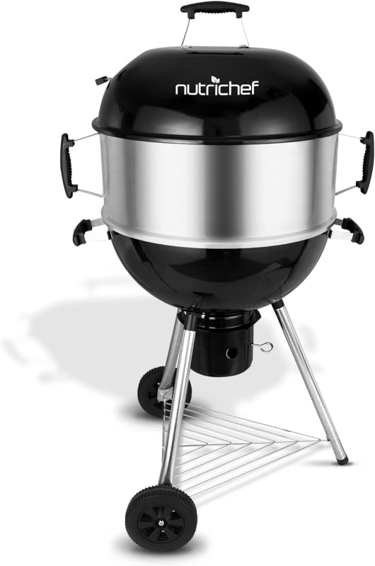 NutriChef Portable Outdoor Charcoal BBQ Grill