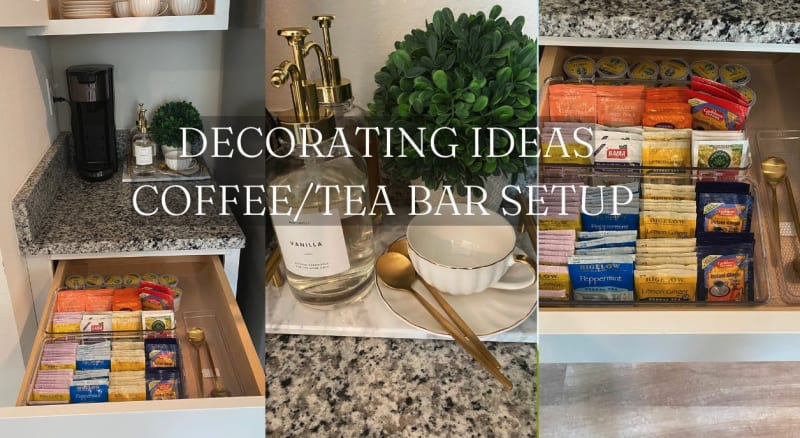 DIY COFFEE /TEA BAR SETUP | HOW TO CREATE A COFFEE STATION | AMAZON FINDS