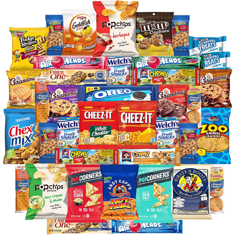 Chips, Cookies, Candy ,Crackers Care Package Bulk Sampler by Variety Fun