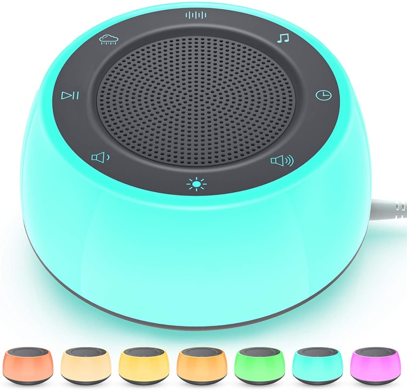 White Noise Machine Baby, Baby Sound Machine Kids with Night Light