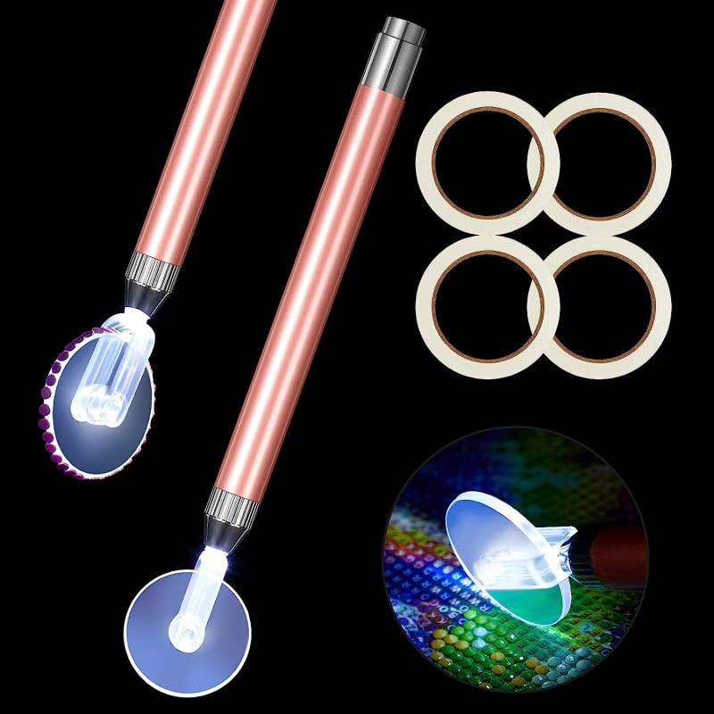 6 Pieces LED Diamond Painting Pen Wheel Set