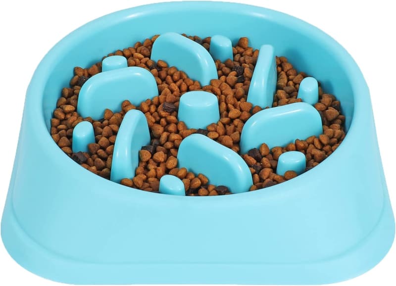 Gorilla Grip 100% BPA Free Slow Feeder Cat and Dog Bowl, Slows Down Pets  Eating, Prevents Overeating, Puppy Training, Large, Small Breeds, Fun  Puzzle
