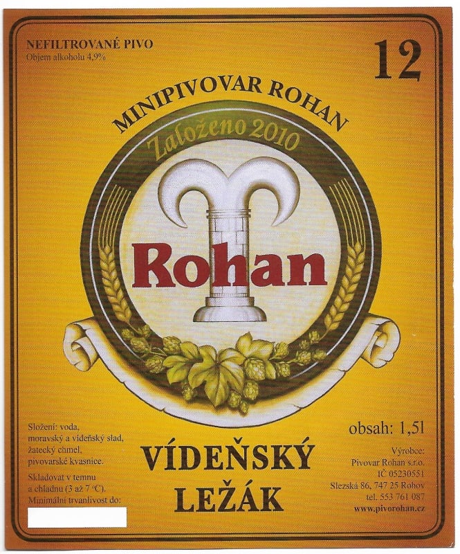 Rohan 12 Vídeňský ležák Etk. A