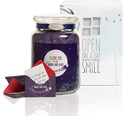 Glass Keepsake Gift Jar with Blank Papers