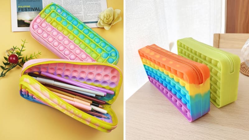 Large Pencil Case With 3 Compartments Makeup For Secondary School School  Supplies Pencil Cases School Stationary Set