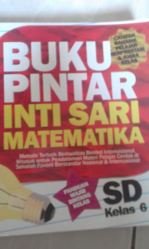 BUKU PINTAR INTI SARI MATEMATIKA SD KELAS 6