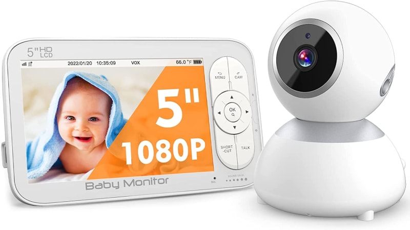5" 1080P Video Baby Monitor with Camera and Audio