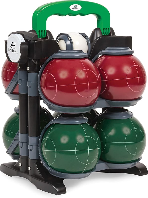 Resin Bocce Ball Set- Features Deluxe Carry Case and All Accessories; Outdoor Fun for Kids, Teens and Adults