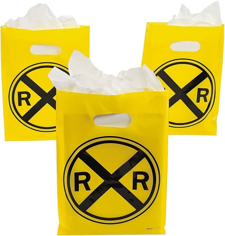 Railroad Plastic Treat Bags