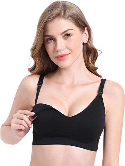 Wireless Deep V Neck Maternity Nursing Bra