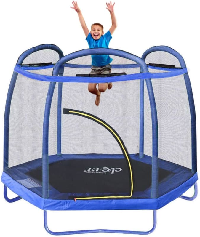 Trampoline with Safety Enclosure Net & Spring Pad