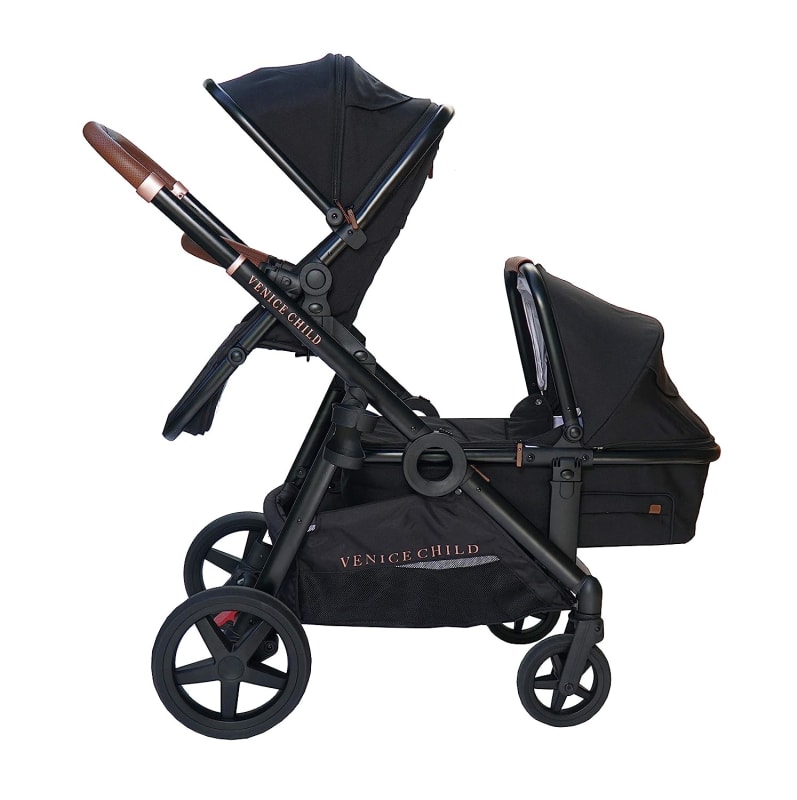 Maverick Travel System Single to Double Stroller for Twins