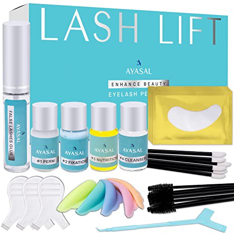 AYASAL Lash Lift Kit, Professional Quality Eyelash Lift Kit, Give Long-lasting Curl, Home & Professional Use Lash Perm Kit, Eyelash Perm Kit & Safe Perming Wave, Semi-Permanent Curling.