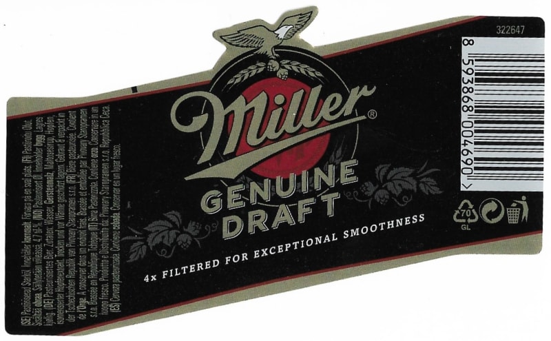 Staropramen Miller Genuine draft 4 x filtered v2 Etk.C