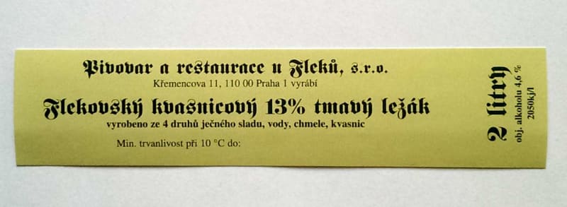 Flekovsky kvasnicovy tmavy lezak 2l Etk. B