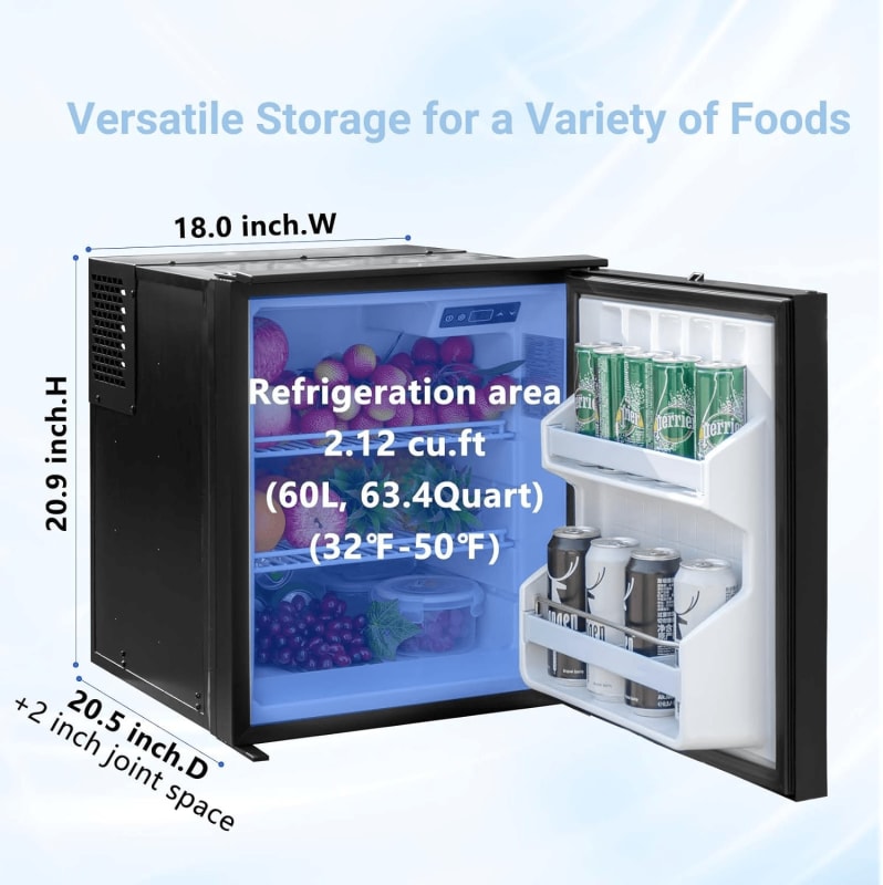 Smad 2.1 Cu.Ft. 12V RV Refrigerator