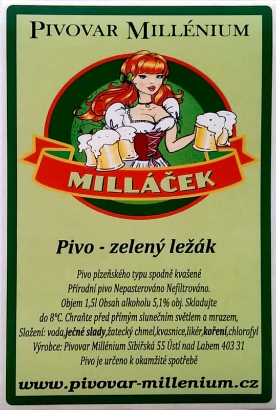Millenium Millacek zeleny lezak Etk.A