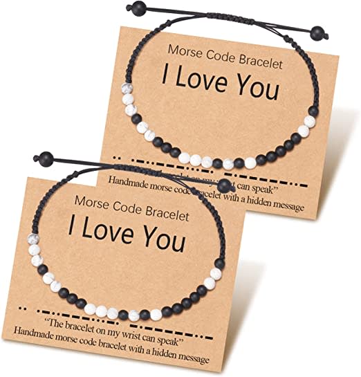 Morse Code Bracelets for Couples