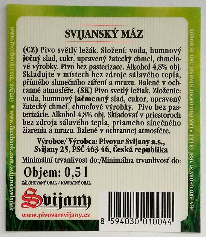 Svijanský máz velikonoční Etk. B