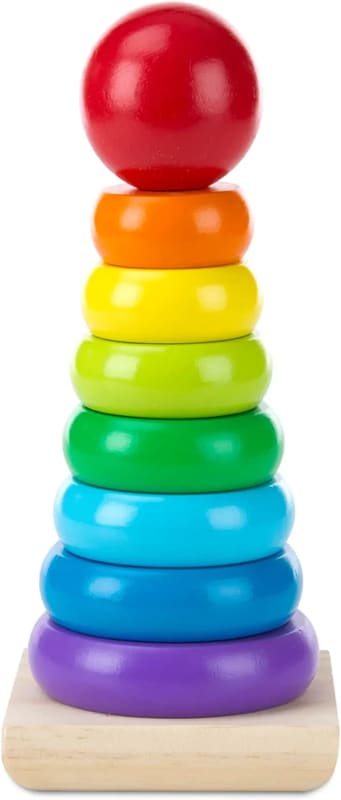 Rainbow Stacker Wooden Ring Educational Toy