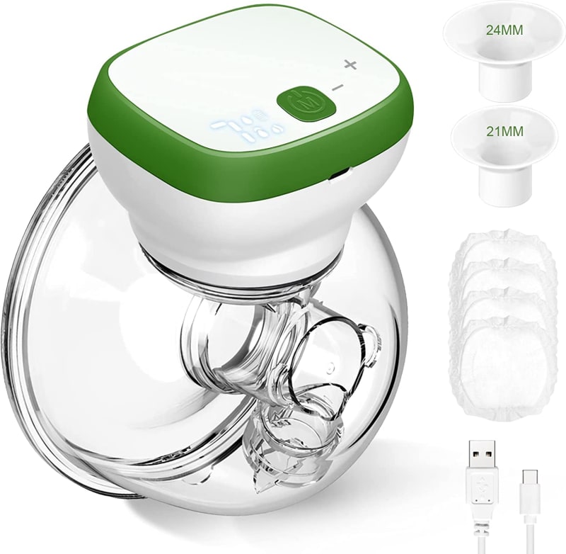 Wearable Electric Breast Pump Portable Hands-Free Rechargeable