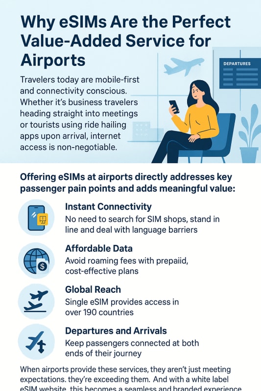 Why Airports Should Offer White-label eSIMs