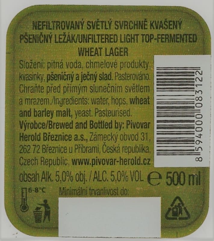 Herold Pšeničný ležák 500ml Etk. B