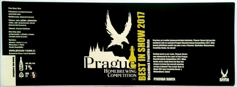 Raven Weizenbock Frantiska Rezka Best in 2017 Etk. A