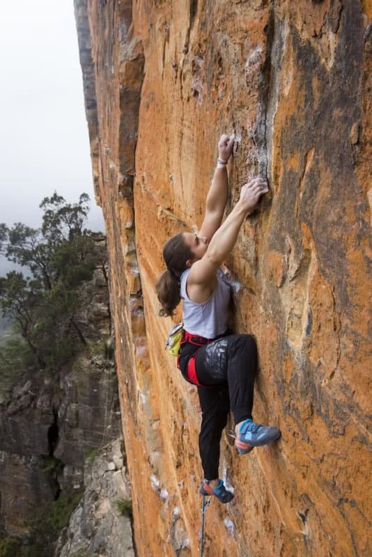 Outdoor rock climbing in the Blue Mountains