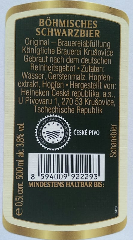 Krušovice Černé Etk. B v2 DE