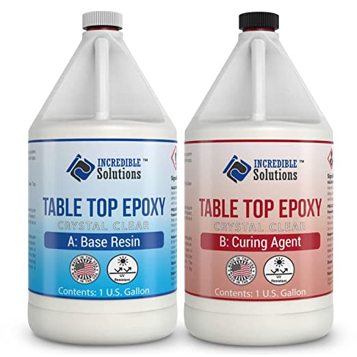 Crystal Clear Epoxy Resin Two Gallon Kit | MAS Tabletop Pro Epoxy Resin Hardener | Two Part Kit for Wood Tabletop Bar T