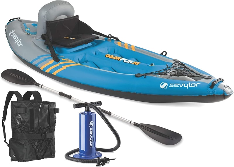 Quikpak K1 1-Person Kayak Blue, 8'7" x 3'