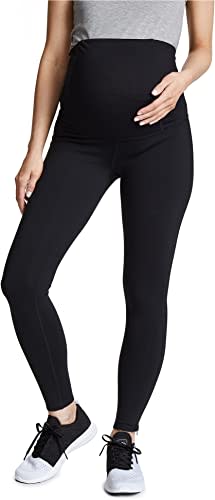 Black Maternity Active Legging with Crossover Panel