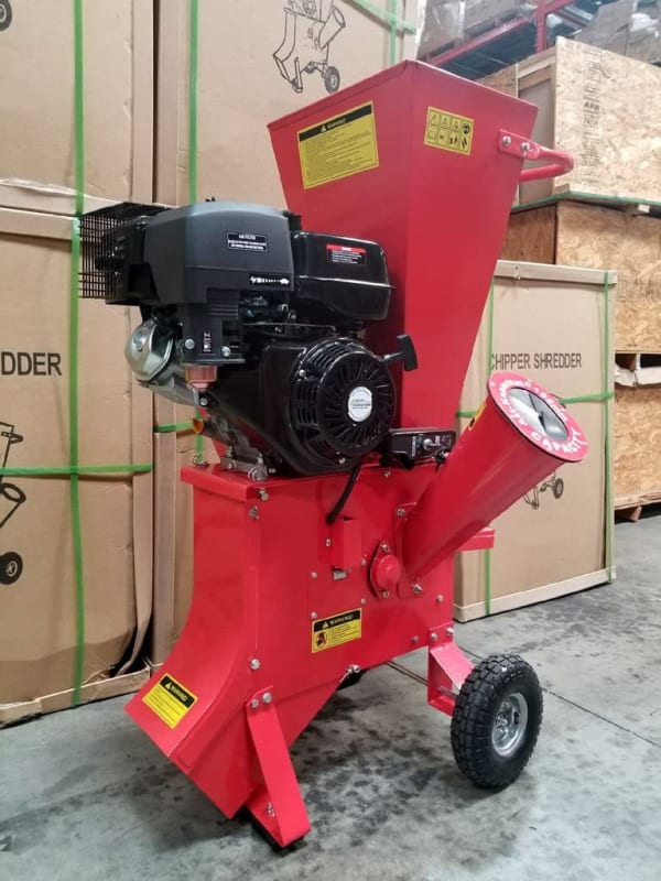 15HP 420CC Gas Powered Wood Chipper Shredder Mulcher, 4" Capacity, with Mulch Bag and Electric Start