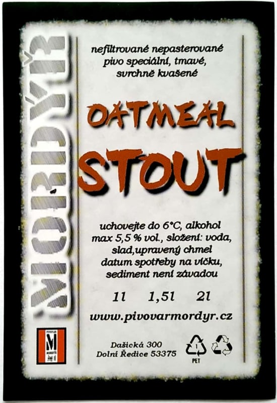 Mordýř Oatmeal Stout Etk.A