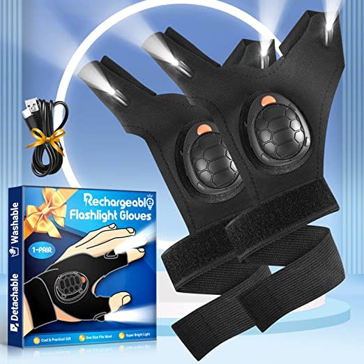 LED Flashlight Gloves Waterproof Lights