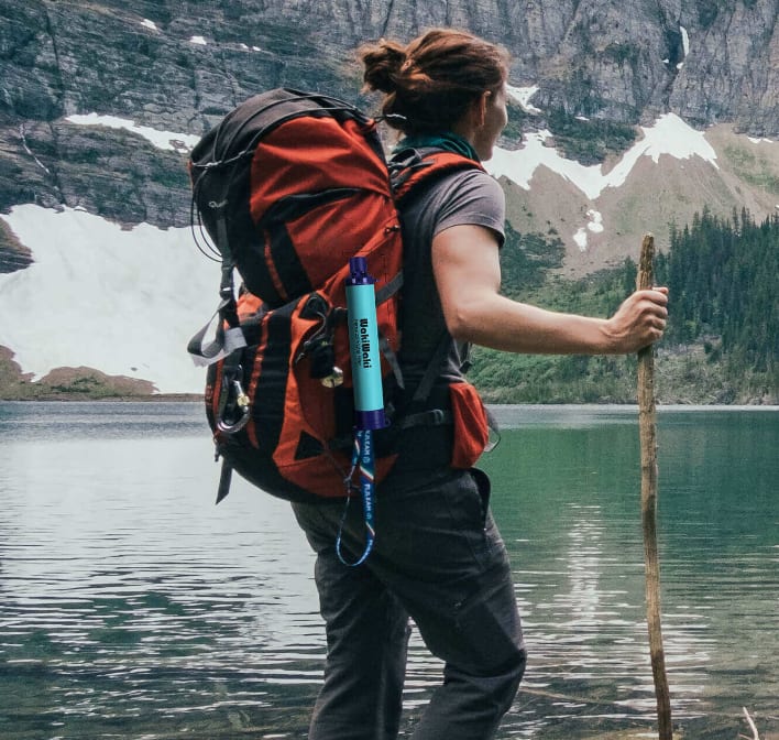Portable water filter bottle