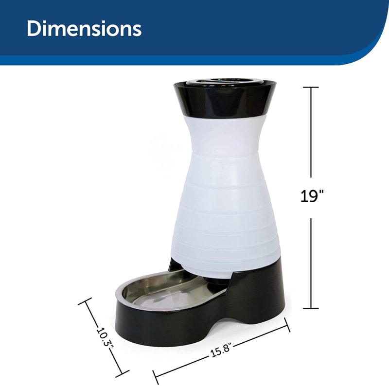 PetSafe Healthy Pet Water Station - Large, 320 oz Capacity - Gravity Pet Water Fountain, Automatic Cat Water Fountain or Dog Water Fountain - Water Dispenser - Removable Stainless Steel Bowl Included