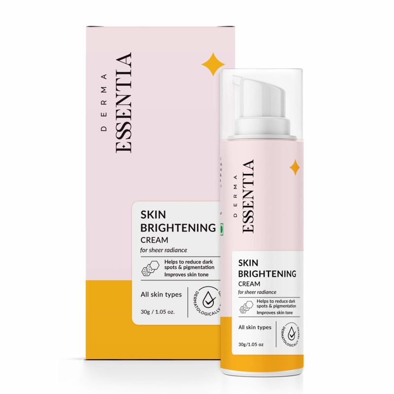 Derma Essentia Skin Brightening Face Cream 30gm for Reducing Dark Spots & Hyper Pigmentation & Age Spots & Melasma with Natural ingredients like Sabiwhite, Pterowhite and Belides for Anti-Oxidant and UV Protection | All Skin Types | No Harsh Chemicals