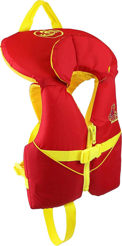 Infant PFD Life Jacket - 8-30 lbs - Coast Guard Approved Life Vest for Toddlers, Support Collar, Grab Handle, Fully Adjustable with Quick Release Buckle